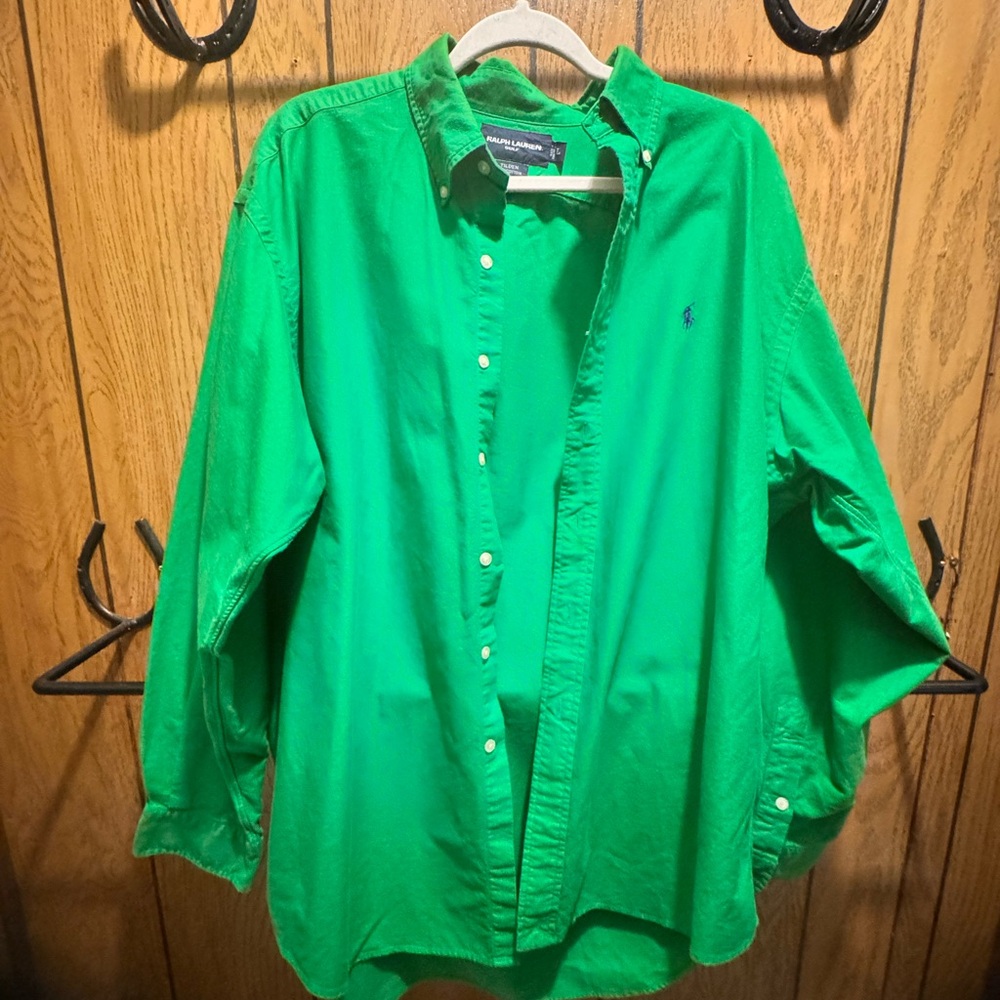 Ralph Lauren Men's Green Shirt